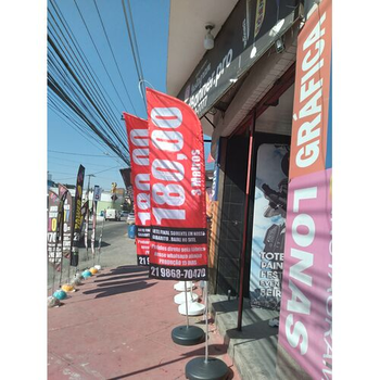 2 WIND BANNER 2,50 MTS  326 + 40  VETORIZAÇÃO DA SUA ARTE