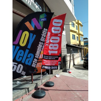 WIND BANNER 3,20 METROS COMPLETO RETANGULAR