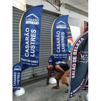 WIND BANNER 3D  2,80 METROS COMPLETO TIPO BARES