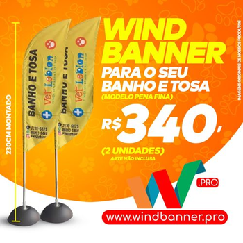 Wind Flags RJ  Pena Fina 2 por 340,00