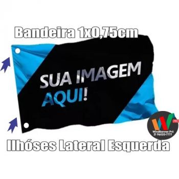 BANDEIRA COM ILHÓSES LATERAL ESQUERDA 1X0,70CM