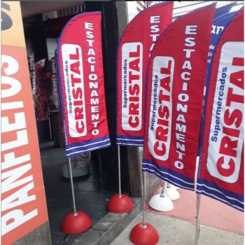 3 UNIDADES  | WIND BANNER 2,30 METROS SUPER OFERTA LIMITADA