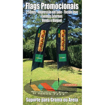 3 Flags Promocionais Eventos 2,50mts