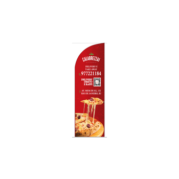 Wind Banner RJ  para Pizzaria e Delivery Calabrezza