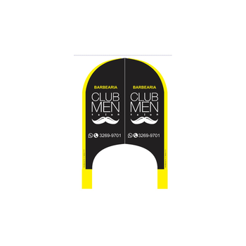 Wind Banner RJ  para Barbearia Barber Shop Club Man