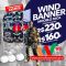 RJ Wind Banner Pena Acima de 2 Unidades 160,00