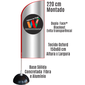 Wind Banner Modelo Faca 2,20 metros Altura Montado