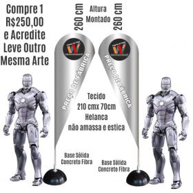 Compre 1 e leve Outro!  Wind Banner Modelo Gota 2,60mts e 70 cm de Largura