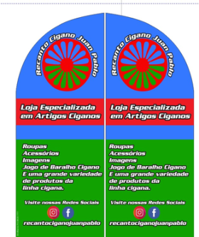 Wind Banner Para Artigos Religiosos Recanto Cigano