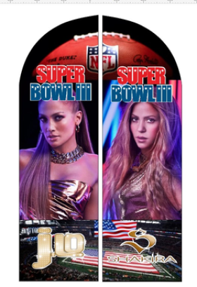 Wind Banner Super Bowl Jennifer Lopez Shakira