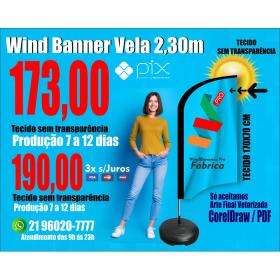 Wind Banners 24hs | 7 dias | 12 dias | Tamanho 2.30m Completo