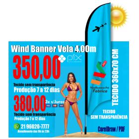 Wind Banners 24hs | 7 dias | 12 dias | Tamanho 4.00m Completo