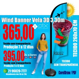Wind Banners 3D - 24hs | 7 dias | 12 dias | Tamanho 3.30m Completo