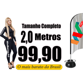 Wind Banners Médio  Produção  24hs | 7 dias | 12 dias | Tamanho 2m Completo