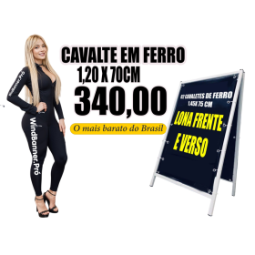 Cavalete   Produção  24hs | 7 dias | 12 dias | Tamanho 1,20m Completo