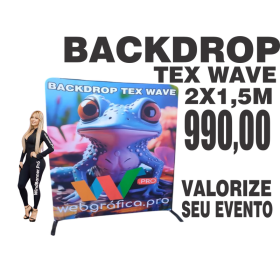 Backdrop  Tex Wave Completo  Enviamos para todo Brasil