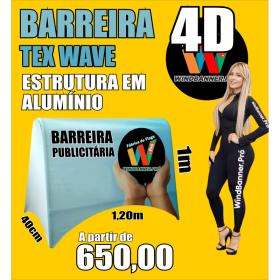 Barreira Publicitária em Tex Wave Curva