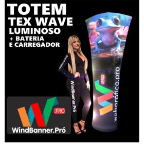 Totem Tex Luminoso Wave Completo  Enviamos para todo Brasil