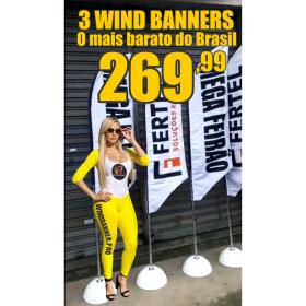 3 Wind Banners por R$ 269,99!